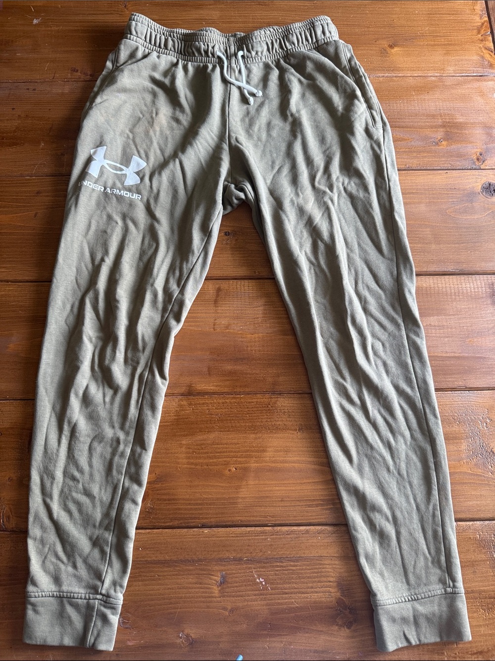 Under Armour Men’s Olive Green Drawstring Jogger Sweatpants